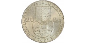 20 Escudos Portugal Argent