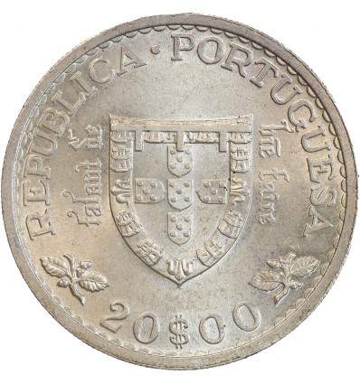 20 Escudos Portugal Argent