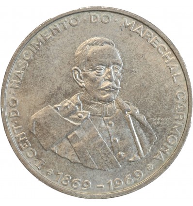Pièce de 50 escudos en argent 650‰ qui commémore les 100 ans de la naissance du Maréchal Carmona.