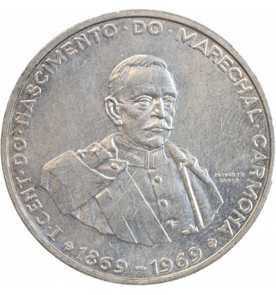 Pièce de 50 escudos en argent 650‰ qui commémore les 100 ans de la naissance du Maréchal Carmona.