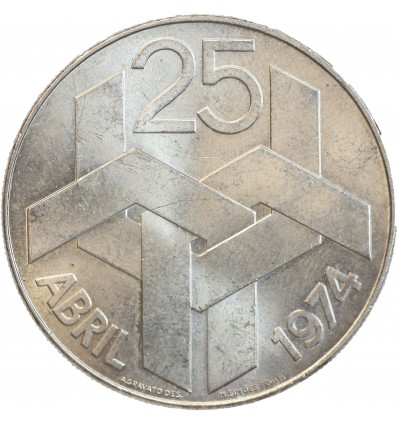 250 Escudos Révolution des Oeillets- Portugal Argent
