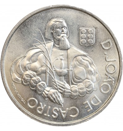 1000 Escudos Joao de Castro - Portugal Argent