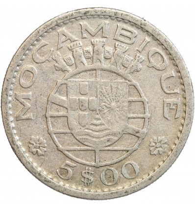 5 Escudos - Mozambique Argent - Colonie Portugaise