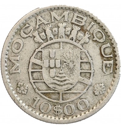 10 Escudos - Mozambique Argent - Colonie Portugaise