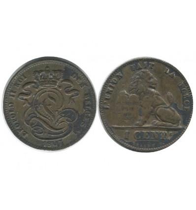 1 Centime Leopold II Légende Française Belgique
