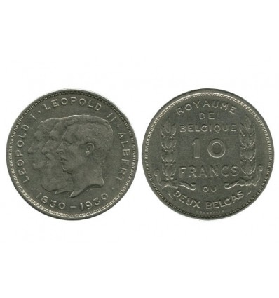 10 Francs Leopold Ier - Leopold II et Albert Ier Légende Françai Belgique