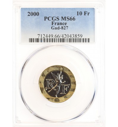 10 Francs Génie de la Bastille - PCGS MS66