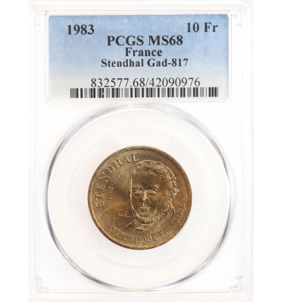 10 Francs Stendhal - PCGS MS68