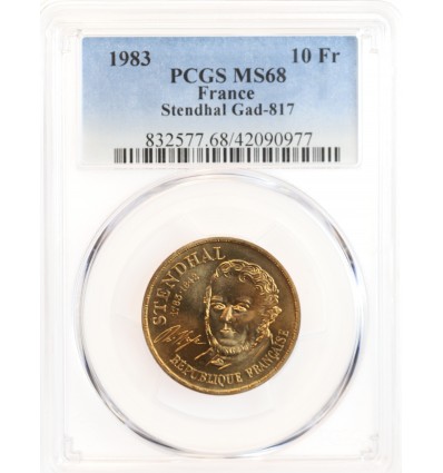 10 Francs Stendhal - PCGS MS68