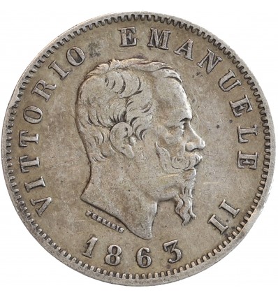 1 Lire Victor Emmanuel II - Italie Argent Italie Réunifiée