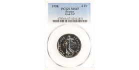 2 Francs Semeuse Nickel - PCGS MS67
