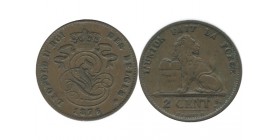 2 Centimes Leopold II Légende Française Belgique