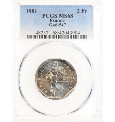 2 Francs Semeuse Nickel - PCGS MS68