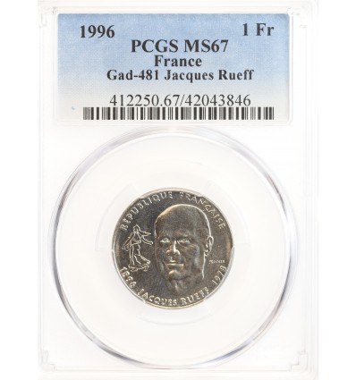 1 Franc Jacques Rueff - PCGS MS67