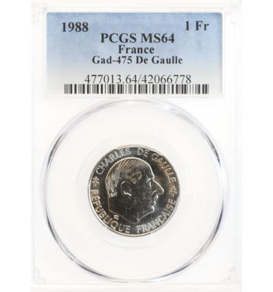 1 Franc De Gaulle - PCGS MS64
