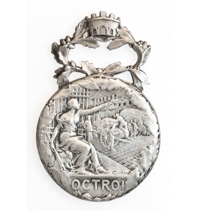 Médaille en Argent République Française Ministère de l'Intérieur "OCTROI"