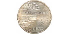 8 Euros 60ème anniversaire de la fin de la Seconde guerre mondiale - Portugal Argent