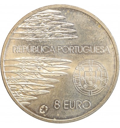 8 Euros 60ème anniversaire de la fin de la Seconde guerre mondiale - Portugal Argent