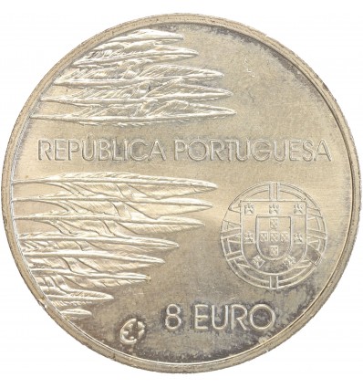 8 Euros 60ème anniversaire de la fin de la Seconde guerre mondiale - Portugal Argent