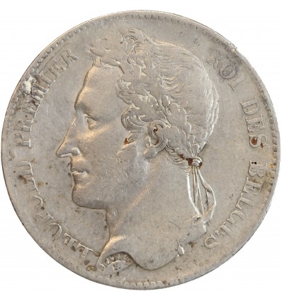 5 Francs Leopold Ier Tête Laurée - Belgique Argent