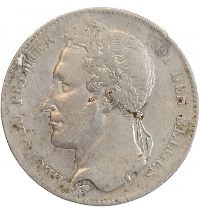 5 Francs Leopold Ier Tête Laurée - Belgique Argent