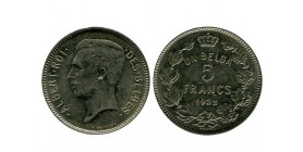 5 Francs Albert Ier Légende Française Belgique