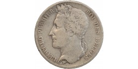 5 Francs Leopold Ier Tête Laurée - Belgique Argent