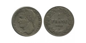 1 Franc Leopold Ier Belgique Argent