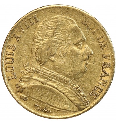 20 Francs Louis XVIII Buste Habillé