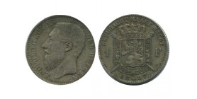 1 Franc Leopold II Légende Flamande Belgique Argent