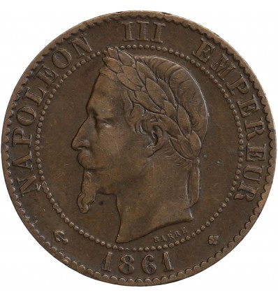 2 Centimes Napoléon III Tête Laurée