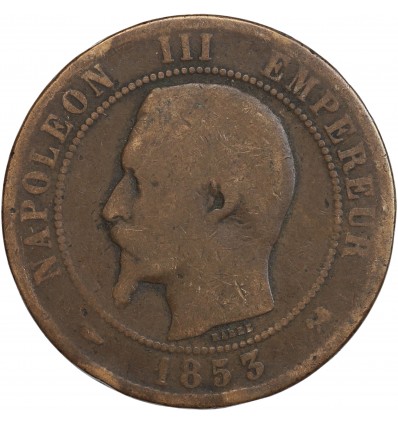 10 Centimes Napoléon III Tête Nue