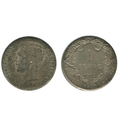 1 Franc Albert Ier Légende Française Belgique Argent