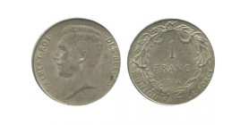 1 Franc Albert Ier Légende Française Belgique Argent