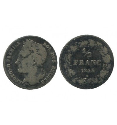 1/2 Franc Leopold Ier Belgique Argent