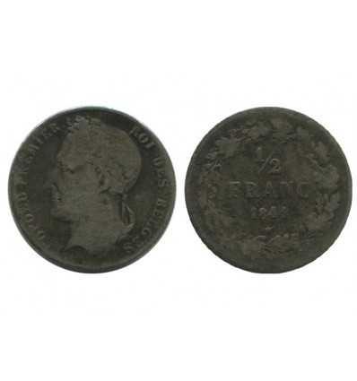 1/2 Franc Leopold Ier Belgique Argent