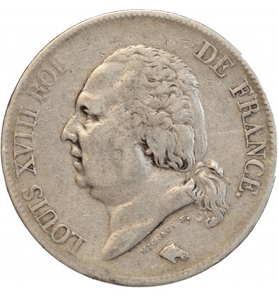 5 Francs Louis XVIII Buste Nu