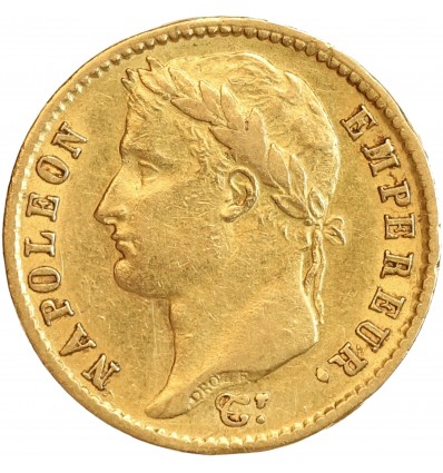 20 Francs Napoléon Ier Tête Laurée Revers Empire