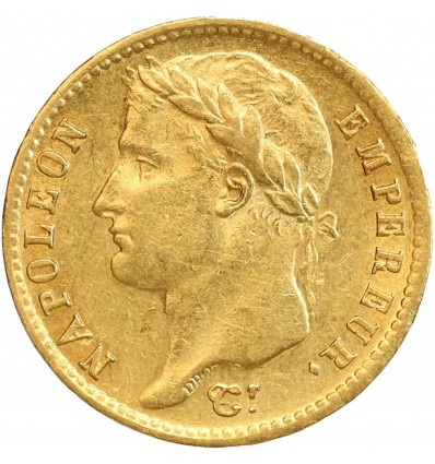 20 Francs Napoléon Ier Tête Laurée Revers Empire