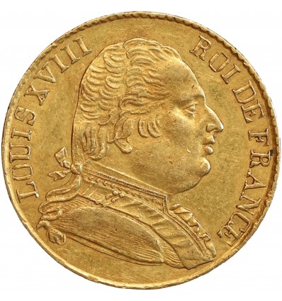 20 Francs Louis XVIII Buste Habillé