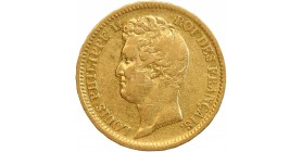 20 Francs Louis-Philippe Ier Tête Nue Tranche en Relief