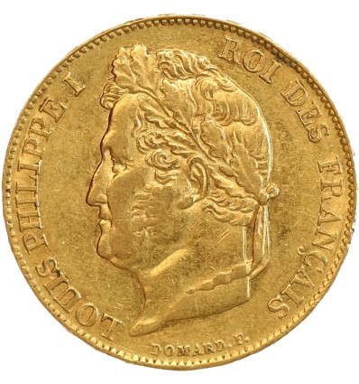 20 Francs Louis-Philippe Ier Tête Laurée Tranche En Relief