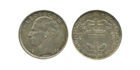 20 Francs Leopold III Belgique Argent