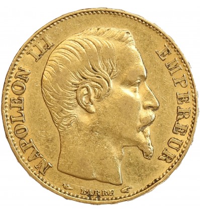 20 Francs Napoléon III Tête Nue