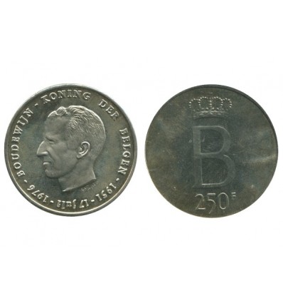 250 Francs Baudouin Ier Légende Flamande Belgique Argent