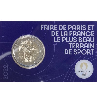 2 Euros France 2022 BU J.O. Paris 2024 Le Génie - Blister Violet