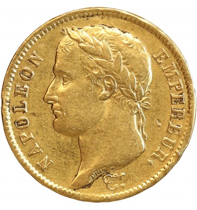 40 Francs Napoléon Ier Tête Laurée Revers Empire