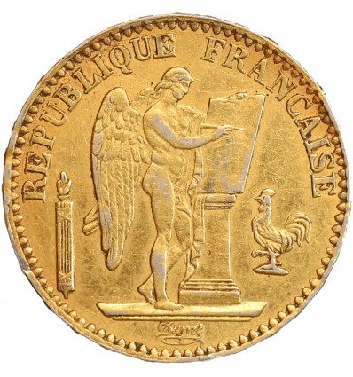 20 Francs Génie Troisième République - Faux en Platine