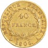 40 Francs Napoléon Ier Tête Nue Calendrier Grégorien