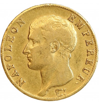 40 Francs Napoléon Ier Tête Nue Calendrier Grégorien